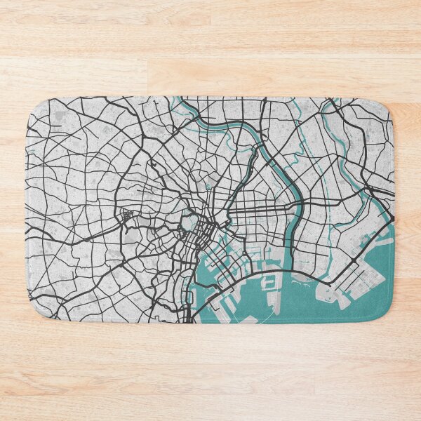 Item preview, Tokyo Japan Map - Minimal Style w/ Roads designed and sold by wxnw-designs.