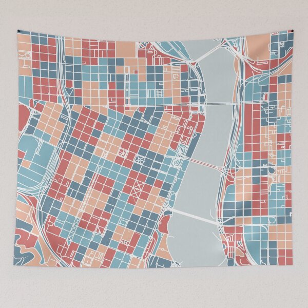 Item preview, Colorful Portland map designed and sold by AnnaGo.