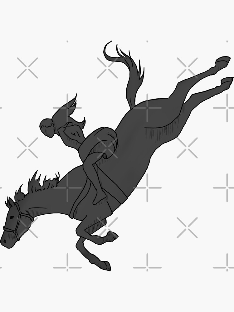 "Diving Girl and Horse" Sticker for Sale by TANelson Redbubble