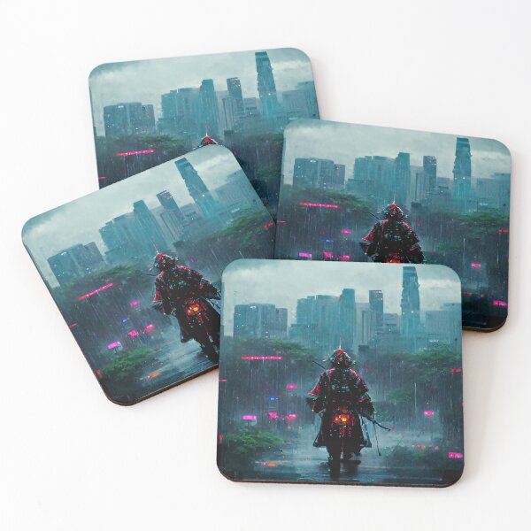 Item preview, Downpour - Cyberpunk Samurai designed and sold by ArkMinted.