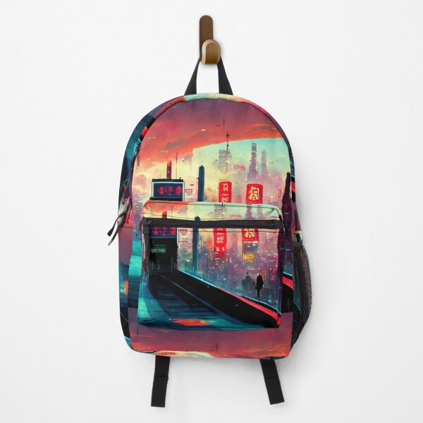 Item preview, Distance - Cyberpunk Cityscape designed and sold by ArkMinted.