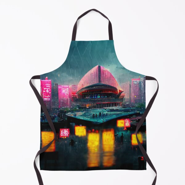 Item preview, Neon District - Cyberpunk Cityscape Operahouse designed and sold by ArkMinted.