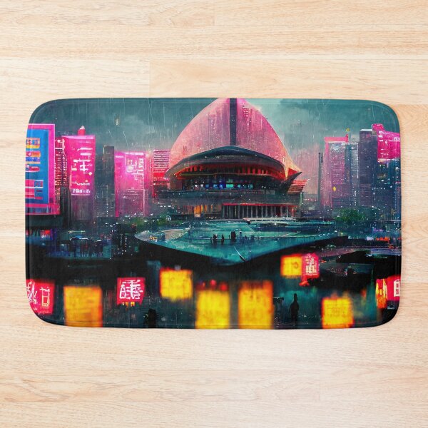 Item preview, Neon District - Cyberpunk Cityscape Operahouse designed and sold by ArkMinted.