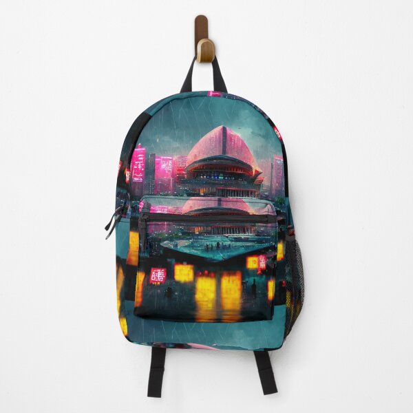 Item preview, Neon District - Cyberpunk Cityscape Operahouse designed and sold by ArkMinted.