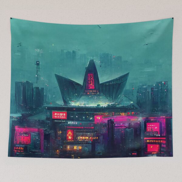 Item preview, Neon Regal - Cyberpunk Operahouse designed and sold by ArkMinted.