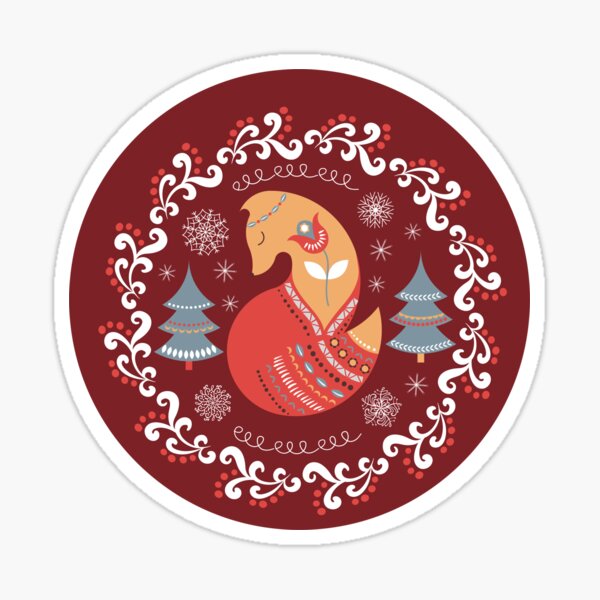 Item preview, Seamless pattern with winter forest, deer, owl and Fox. The Scandinavian style. designed and sold by Skaska.