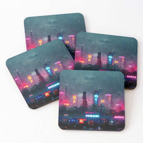 Item preview, Night Life - Cyberpunk Cityscape Skyline designed and sold by ArkMinted.