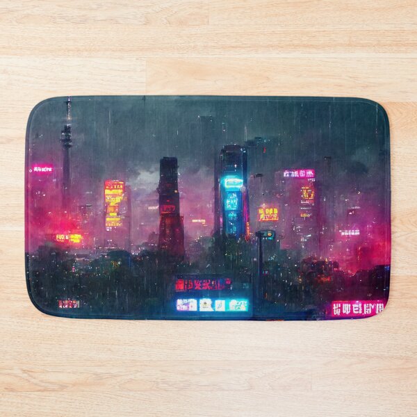 Item preview, Night Life - Cyberpunk Cityscape Skyline designed and sold by ArkMinted.
