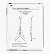 Gibson Flying V Guitar Patent Black iPad Case/Skin