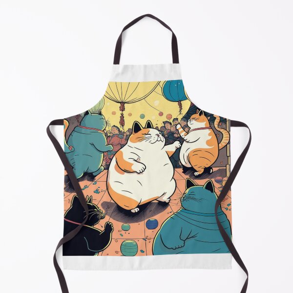 Item preview, Ukiyo-E Fat Cat Birthday Party designed and sold by JCatDesign.