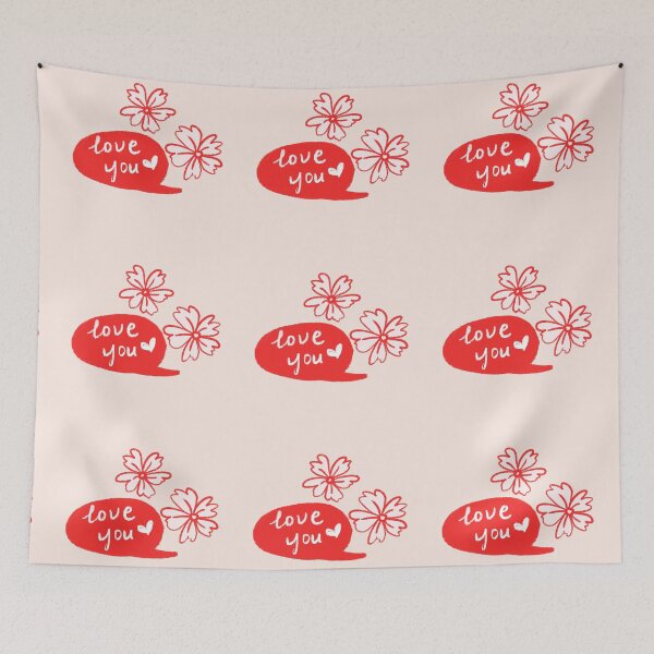 Item preview, Love you flowers designed and sold by pinkyfish1010.