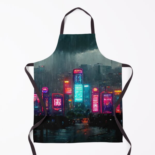 Item preview, Central - Cyberpunk Cityscape Skyline designed and sold by ArkMinted.