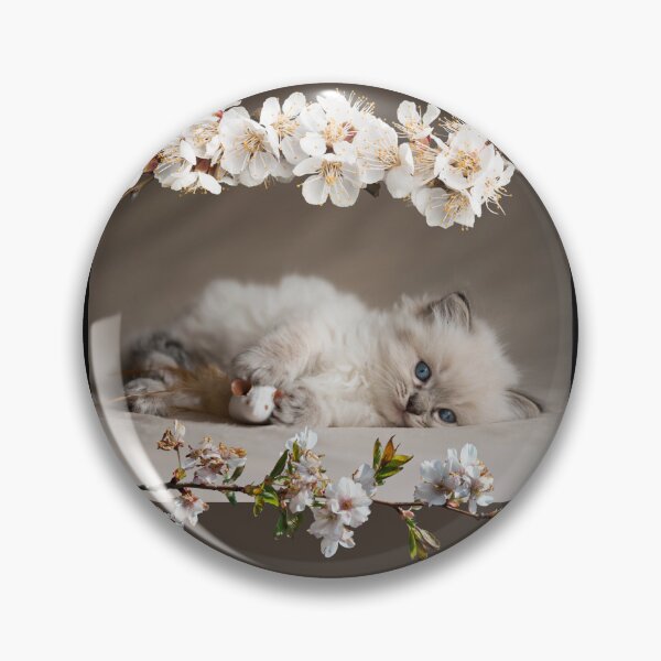 Item preview, Cute Himalayan Kitten With Flowers Breed Lover Design designed and sold by EarthArtDesigns.