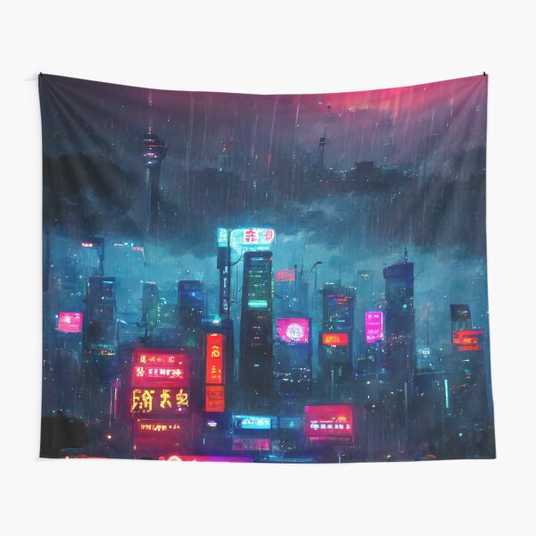 Cyberpunk tapestry sale