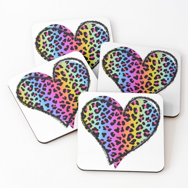 Item preview, Neon Rainbow Leopard Heart designed and sold by BeYOUtifulFaith.