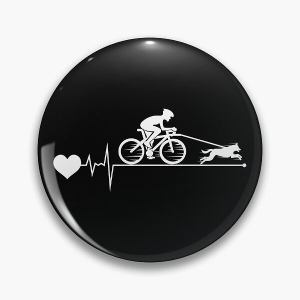 Item preview, Bikejoring DogScooting Dog Sport Bike Bicycle heartbeat Pulse designed and sold by CuteDesigns1.