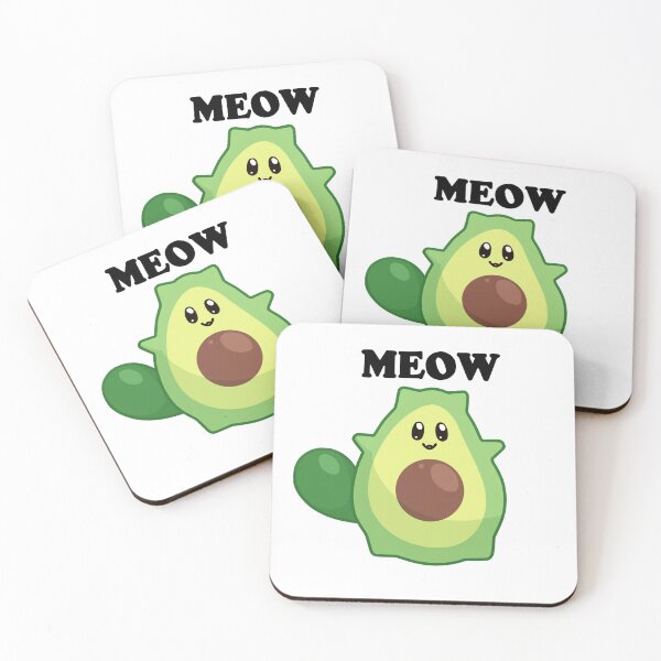 Item preview, kawaii avocado cat perfect for vegans and vegetarians designed and sold by ZerpaGiovanna.