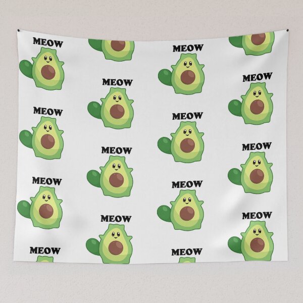 Item preview, kawaii avocado cat perfect for vegans and vegetarians designed and sold by ZerpaGiovanna.