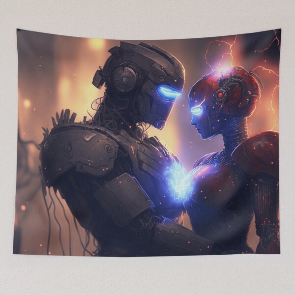 Item preview, A robot couple in the end of the world designed and sold by stef325.