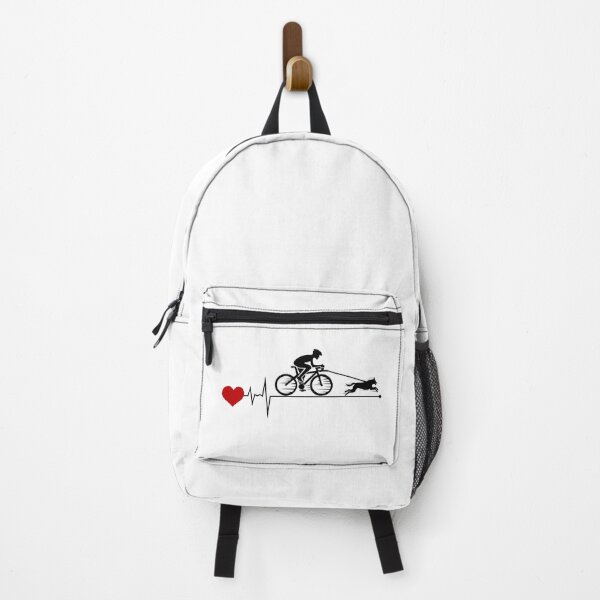 Item preview, Bikejoring DogScooting Dog Sport Bike Bicycle Heartbeat Pulse designed and sold by CuteDesigns1.