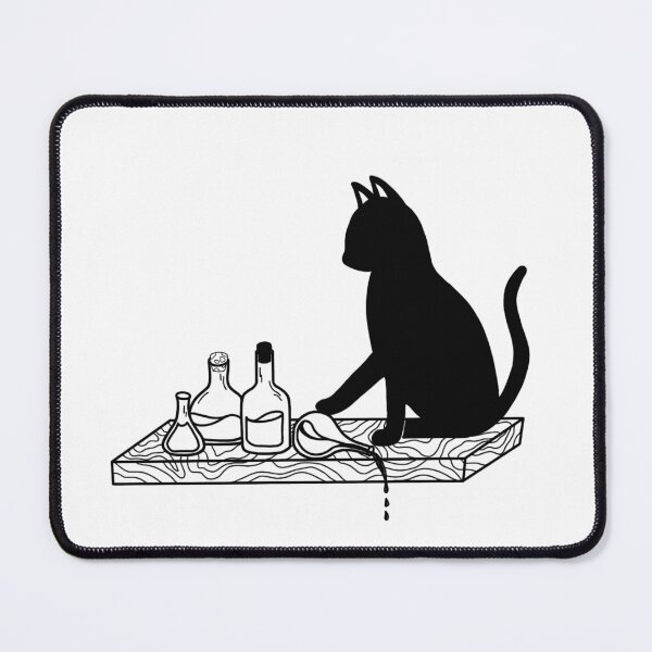 Item preview, Black Cat and Potion Bottles designed and sold by HaleighMade.