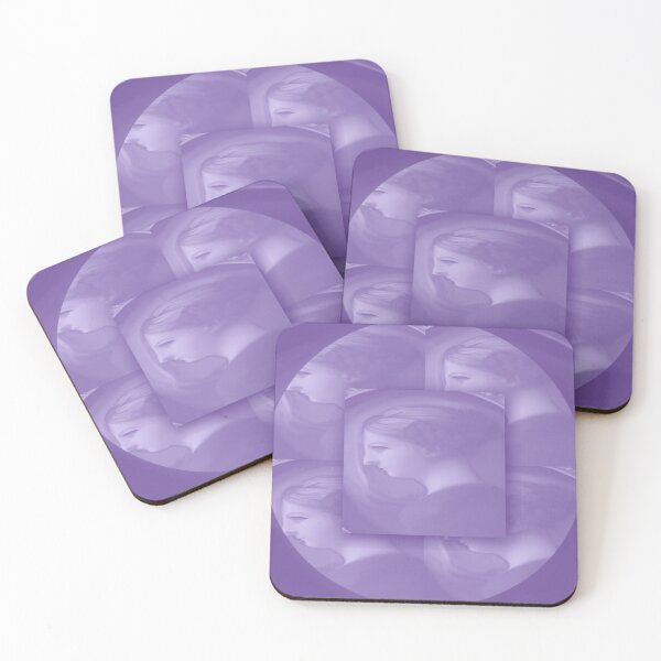 Item preview, cameo silhouette tile overlay shades of lavender designed and sold by India2022.