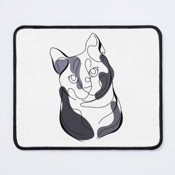 Aperçu de l'œuvre Chat lineart esthétique créée et vendue par Agniadesign.