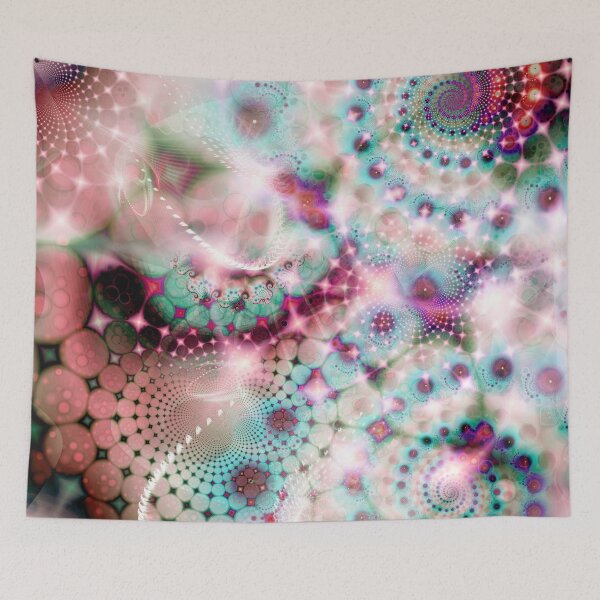Item preview, Ruby Coral Organic Kaleidoscope Fractal earth mother nature psychedelic fibonacci spiral geometric journey designed and sold by MisprintArt.