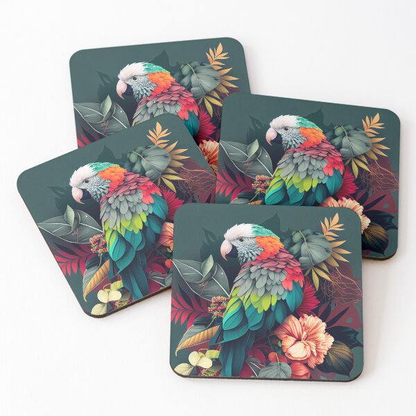 Item preview, Colorful Tropical Parrot, Bird in jungle designed and sold by Bird-Forest.