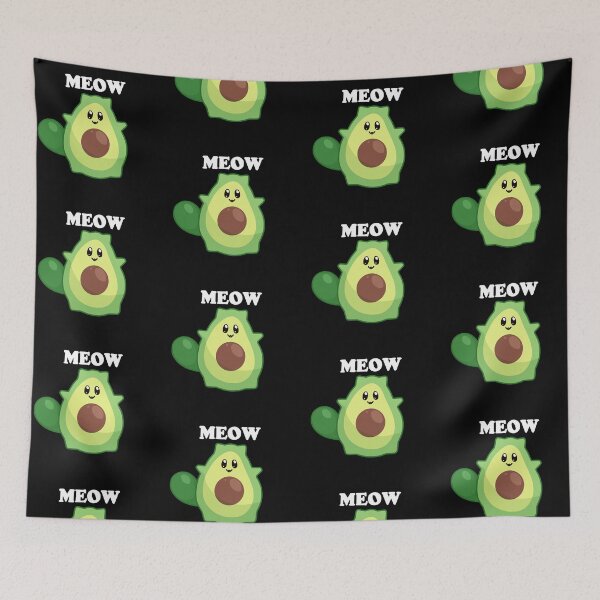 Item preview, kawaii avocado cat perfect for vegans and vegetarians designed and sold by ZerpaGiovanna.