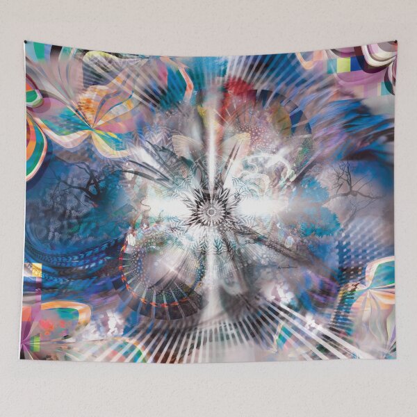 Item preview, Amazonia Ayahuasca Geometric Fractal Blue designed and sold by MisprintArt.