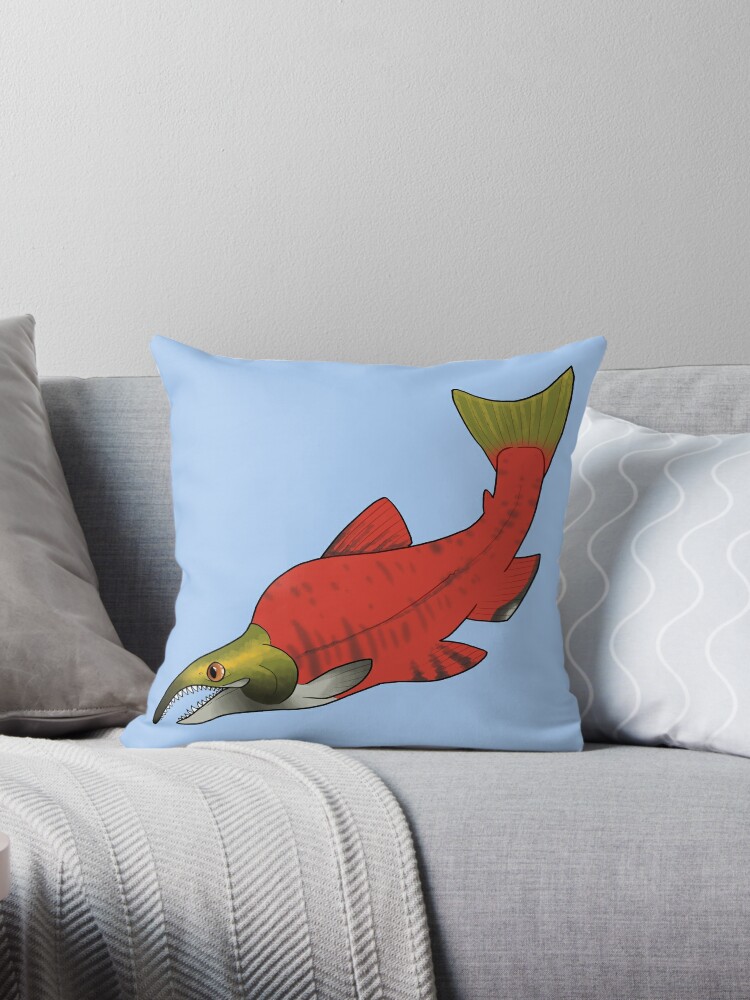 Salmon shaped outlet pillow