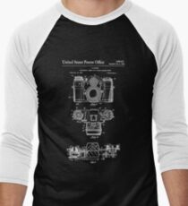 Camera Patent White Men's Baseball ¾ T-Shirt