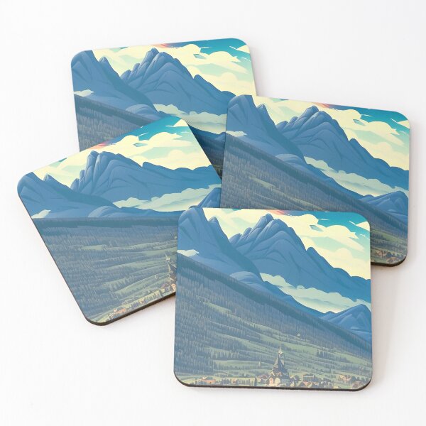 Item preview, Find the Perfect Minimalist Matte Painting of Bavarian Alps Print for Your Personal Style and Preferences designed and sold by supeart.