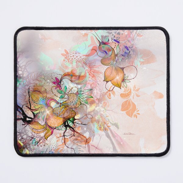 Item preview, Illusion peach digital art botanical eco herbal organic psychedelic leafy mother nature earth art designed and sold by MisprintArt.