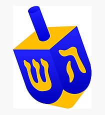 Hanukkah Dredel Photographic Print
