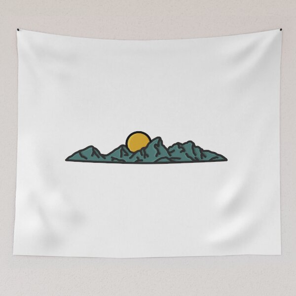 Item preview, Grand Teton Mountains with Sunset Line Work Simple designed and sold by sammleavitt.