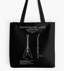 Gibson Flying V Guitar Patent White Tote Bag