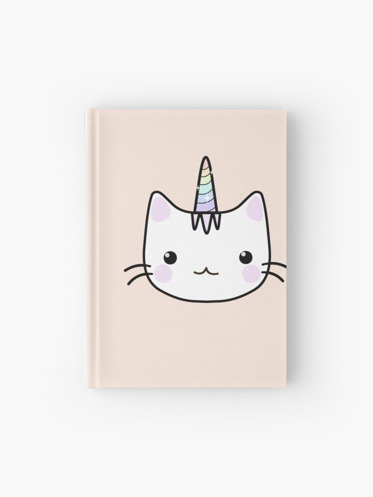 Carnet Cartonne Mignon Kawaii Licorne Chat Bande Dessinee Orange Par Artbybee7 Redbubble