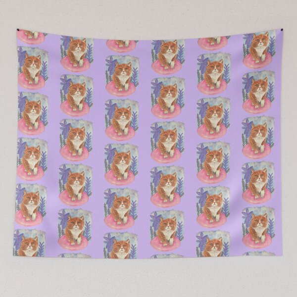 Item preview, Cute and chunky brown kitty cat in watercolor  designed and sold by altairaleon.