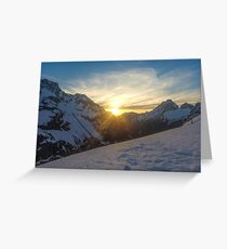 peaking sunset Greeting Card