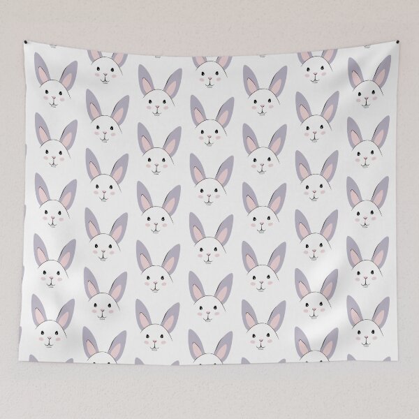Item preview, Cute bunny facial features | face | rabbit face designed and sold by DesignsByMadiha.