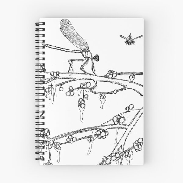 Item preview, Dragonflies on a Frozen Redberry Tree (B&W) designed and sold by Marian Hayes.