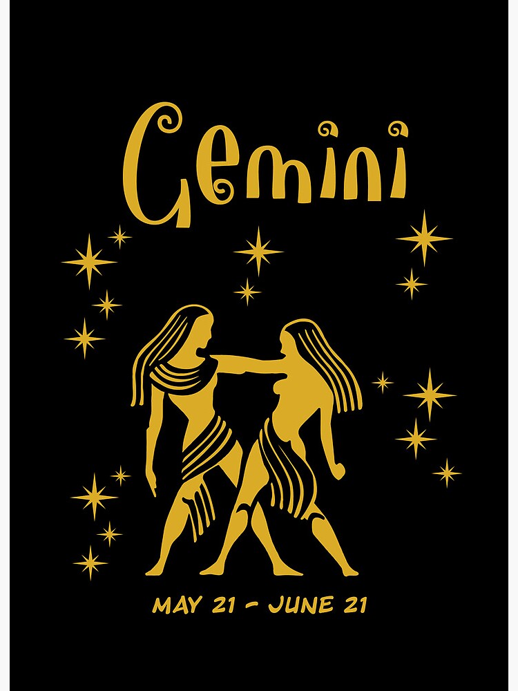 Gemini Zodiac Sign May 21 June 21 Art Board Print