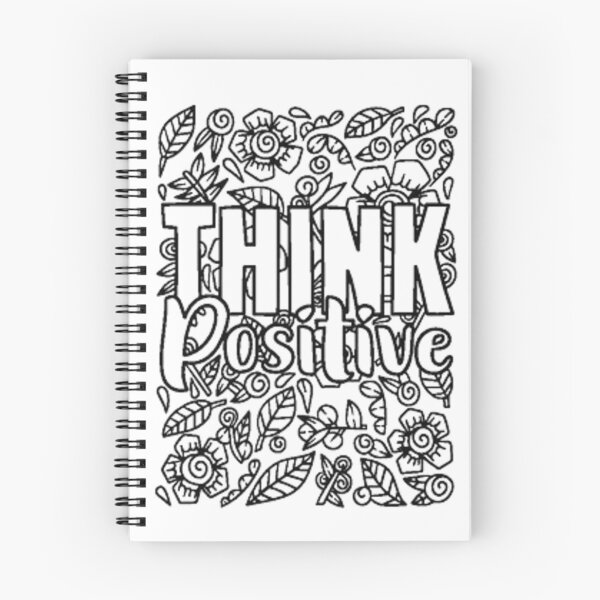 Item preview, Think Positive Motivational Quote Inspiring for self or Gift for a Valentine Black and white designed and sold by coolkiwie.