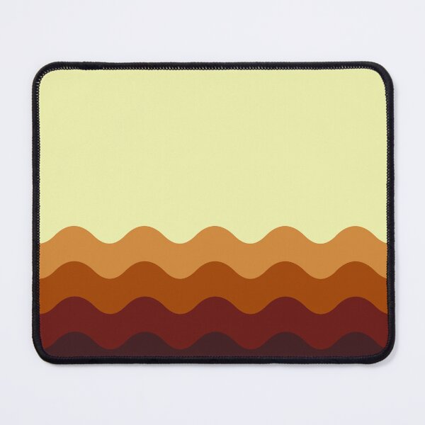 Item preview, Brown Funky Retro Waves Pattern designed and sold by Creations-By-Em.