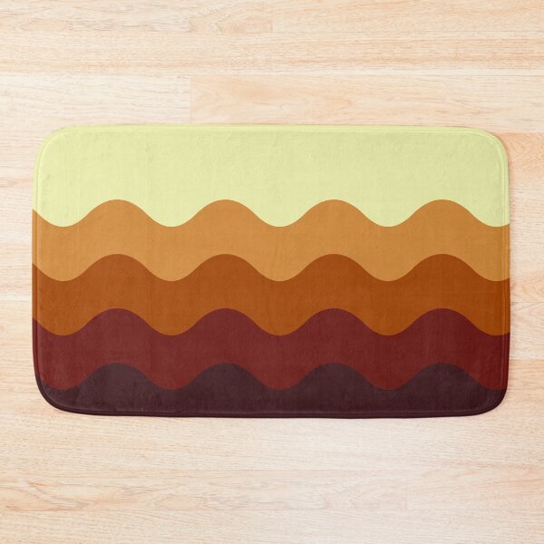 Item preview, Brown Funky Retro Waves Pattern designed and sold by Creations-By-Em.