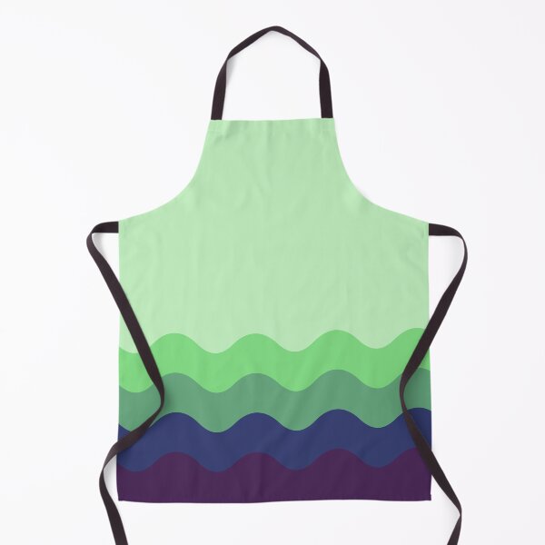 Item preview, Green and Blue Funky Retro Waves Pattern designed and sold by Creations-By-Em.