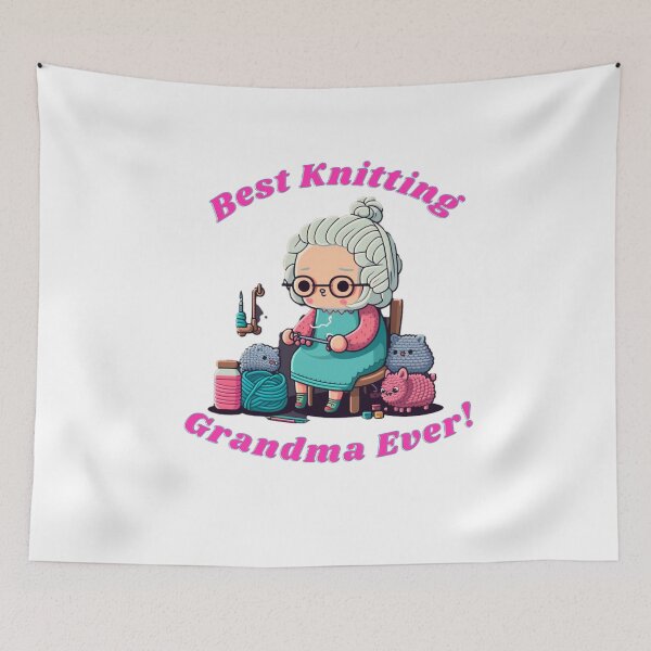 Item preview, best knitting grandma ever designed and sold by printiesart.