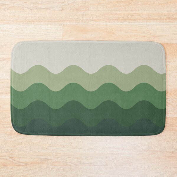 Item preview, Green Funky Retro Waves Pattern designed and sold by Creations-By-Em.